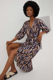 Robe longueur genou ceinturée - AMARILLA