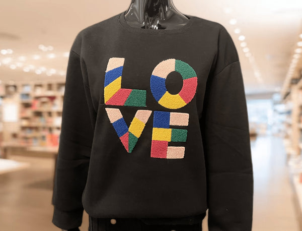 Sweat-shirt LOVE 100% coton - AMARILLA