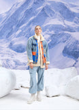 Veste en jean moumoute multi-matieres - AMARILLA